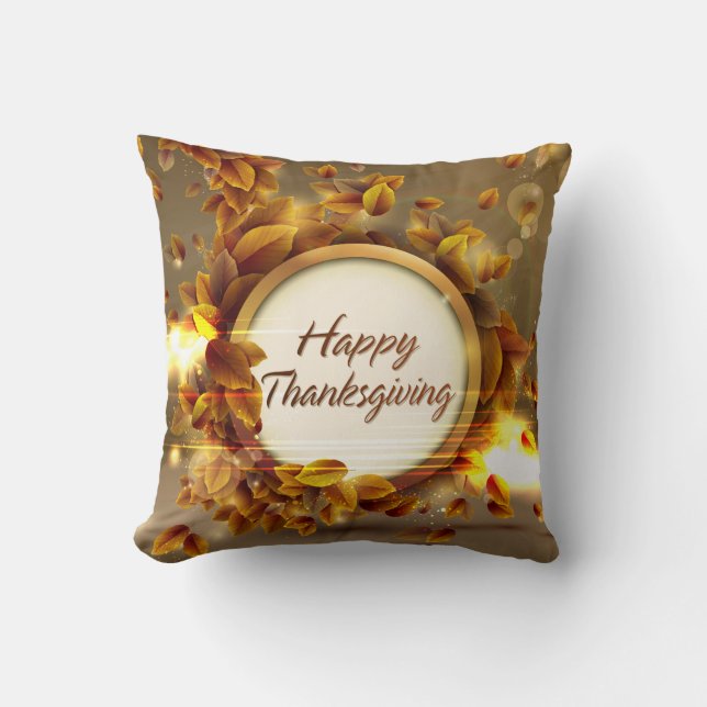 Happy Thanksgiving 3 Pillow (Front)