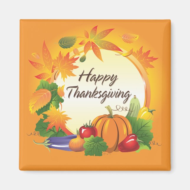 Happy Thanksgiving 5 Magnet (Front)