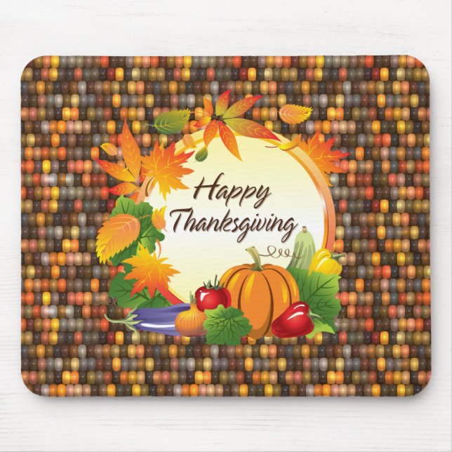 Happy Thanksgiving 5A-13A Options Mouse Pad (Front)