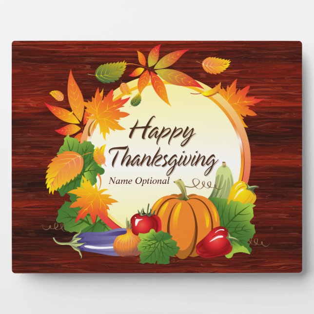 Happy Thanksgiving 5A Plaque (Front)