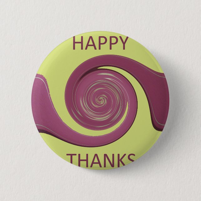 Happy Thanksgiving 6 Cm Round Badge (Front)