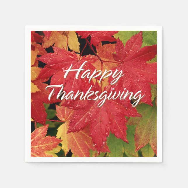 Happy Thanksgiving 8 Options Napkin (Front)