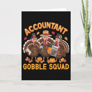 Happy Thanksgiving Accounting Turkey Day Blessed A Card