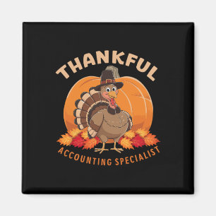 Happy Thanksgiving Accounting Turkey Day Blessed A Magnet