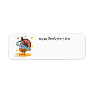Happy Thanksgiving address label Return Address Label