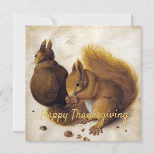 Happy Thanksgiving - Albrecht Dürer Two Squirrels 