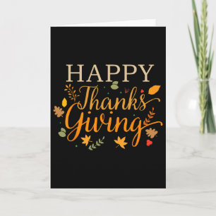 Happy Thanksgiving Autumn Fall Leaves For Holiday Card