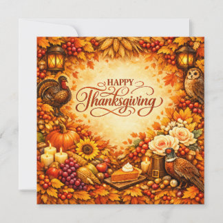 Happy Thanksgiving - Autumn Harvest Greeting Card