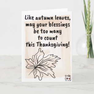 Happy Thanksgiving Autumn Leaves  Card