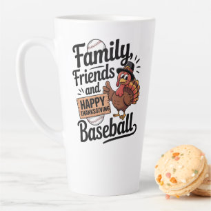 Happy Thanksgiving Autumn Leaves Latte Mug