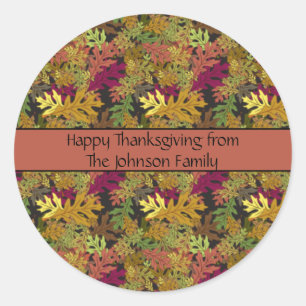 Happy Thanksgiving Autumn Stickers