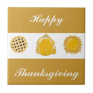happy Thanksgiving, be thankful tile