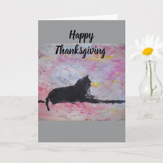 Happy Thanksgiving Blank Greeting Card (Small Plant)