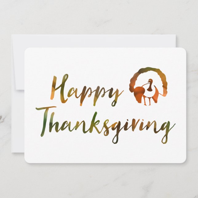 Happy Thanksgiving (bokeh turkey lights) Invitation (Front)