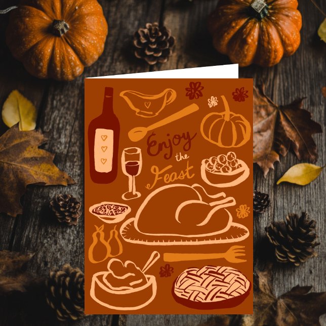 Happy Thanksgiving Bountiful Feast Holiday  Card (Happy Thanksgiving Bountiful Feast Holiday Card
)