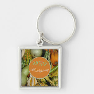 Happy Thanksgiving Bountiful Harvest Key Ring