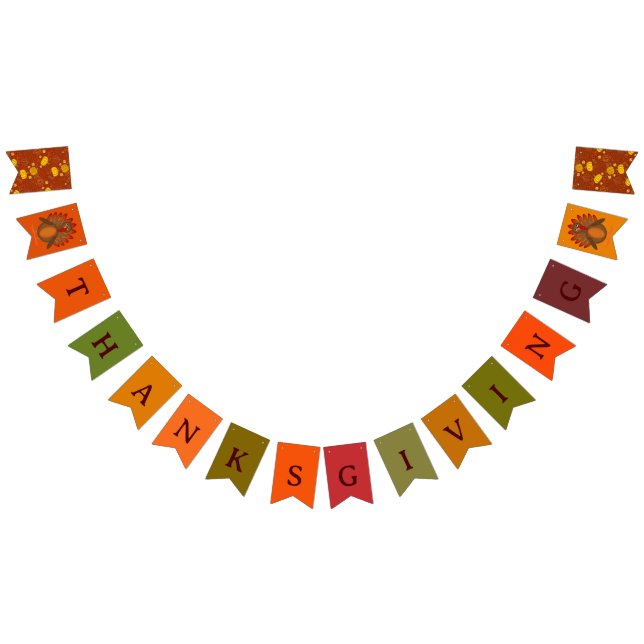HAPPY THANKSGIVING bunting banner (All)