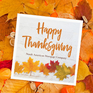 Happy Thanksgiving Business Custom Company Party Napkin