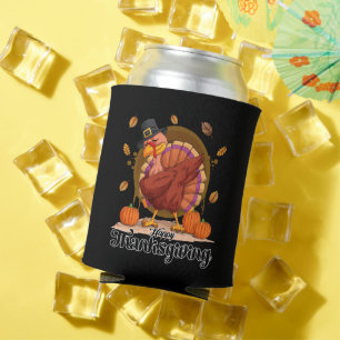 Happy Thanksgiving Can Cooler