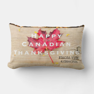 Happy Thanksgiving Canada Thanksgiving Maple Leaf Lumbar Cushion