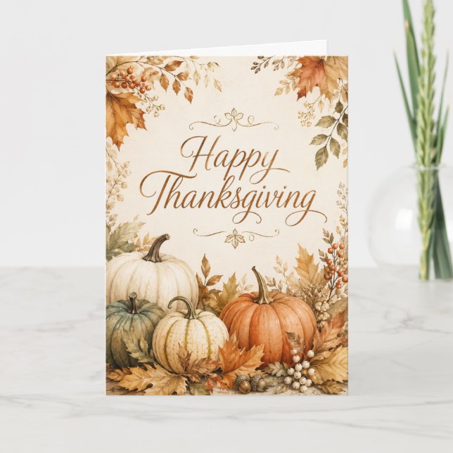 Happy Thanksgiving Card (Front)