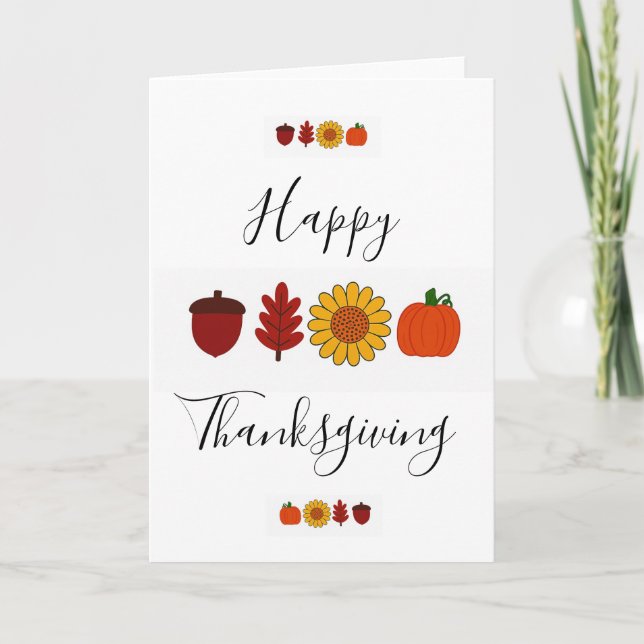 Happy Thanksgiving  Card (Front)