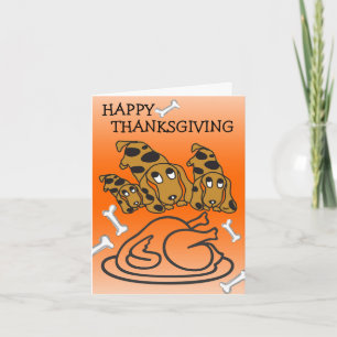 Happy Thanksgiving Card Turkey Dachshund