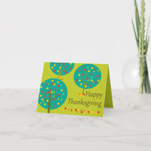 Happy Thanksgiving cards with Red & Gold apples
