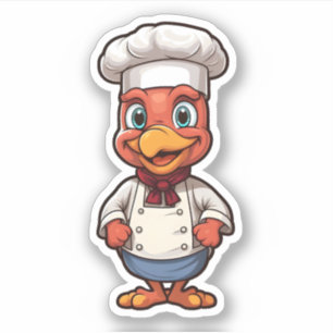 Happy Thanksgiving Cartoon Cute Chef Turkey