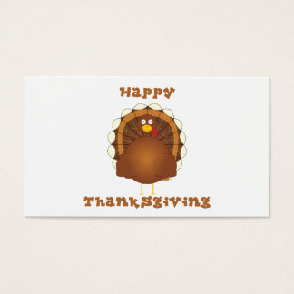 Happy Thanksgiving cartoon turkey gift tags