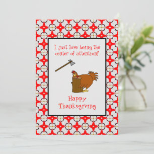 Happy Thanksgiving Centre Of Attention Turkey  Holiday Card