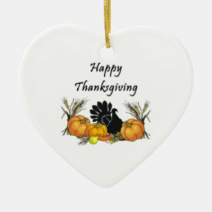 Happy Thanksgiving Ceramic Tree Decoration