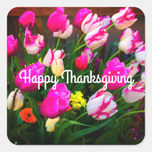 Happy Thanksgiving Christmas Dream and Affaire #1 Square Sticker