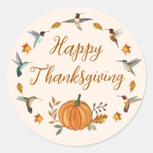 Happy Thanksgiving  Classic Round Sticker