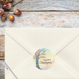 Happy Thanksgiving  Classic Round Sticker