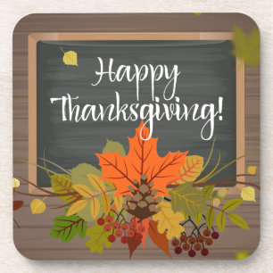 happy thanksgiving coaster