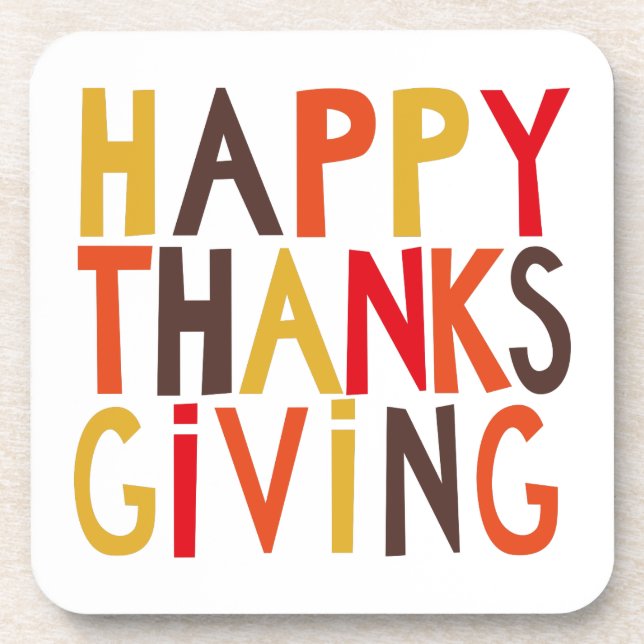 Happy Thanksgiving! Coaster (Front)