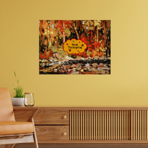 "Happy Thanksgiving," Colors of Autumn, Poster