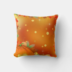 Happy Thanksgiving Colourful Autumn Leaves Cushion