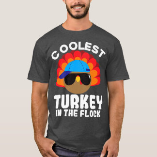 Happy Thanksgiving Coolest Turkey Boys Kids Men Ou T-Shirt