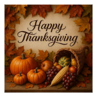 Happy Thanksgiving Cornucopia