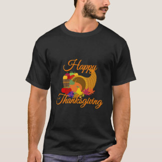 Happy Thanksgiving Cornucopia T-Shirt