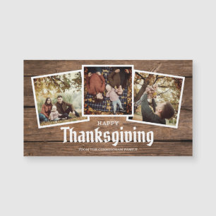 Happy Thanksgiving Country Rustic Family Photo