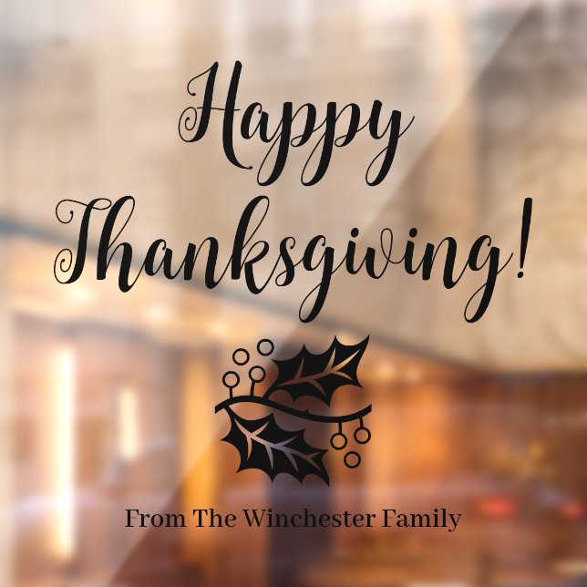 Happy Thanksgiving custom black script foliage (Sheet 2)