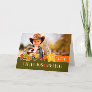 Happy Thanksgiving. Custom Photo Card