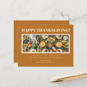 Happy Thanksgiving Customisable Postcard