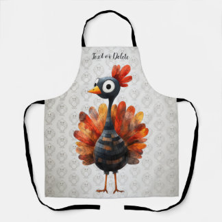 Happy Thanksgiving Cute Colourful Baby Turkey Apron