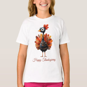 Happy Thanksgiving Cute Colourful Baby Turkey T-Shirt