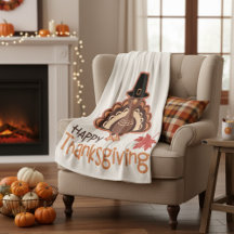 Happy Thanksgiving Cute Pilgrim Turkey