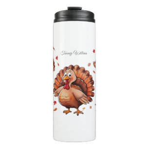 Happy Thanksgiving Cute Turkey Thermal Tumbler